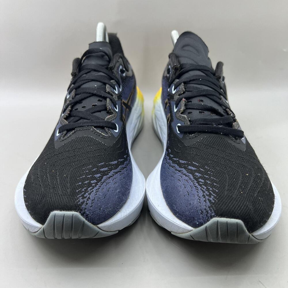 ASICS Novablast 4 Running Shoes Men Size 9 Black Yellow Comfort Cushion Sneakers - Picture 2 of 10